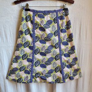 Boden A-Line Leaf Print Skirt